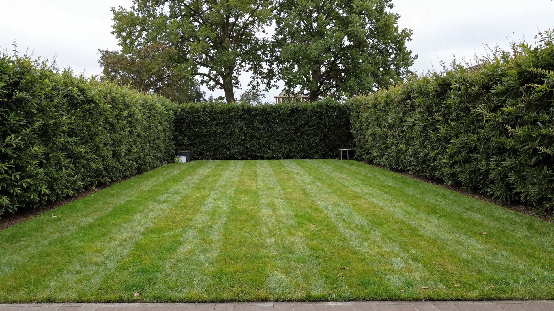 De tuin voor de aanleg