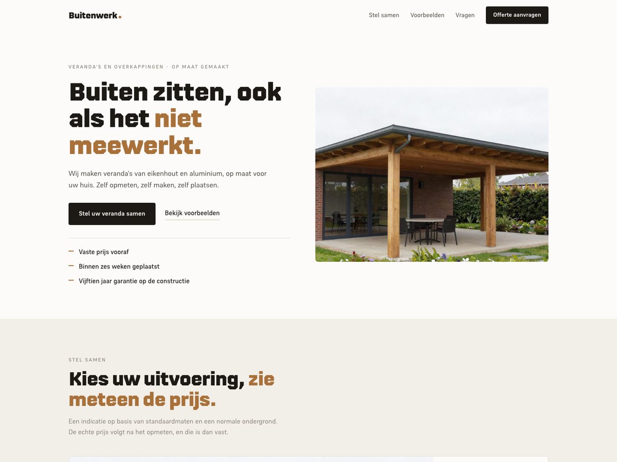 Voorbeeldsite Buitenwerk Veranda's